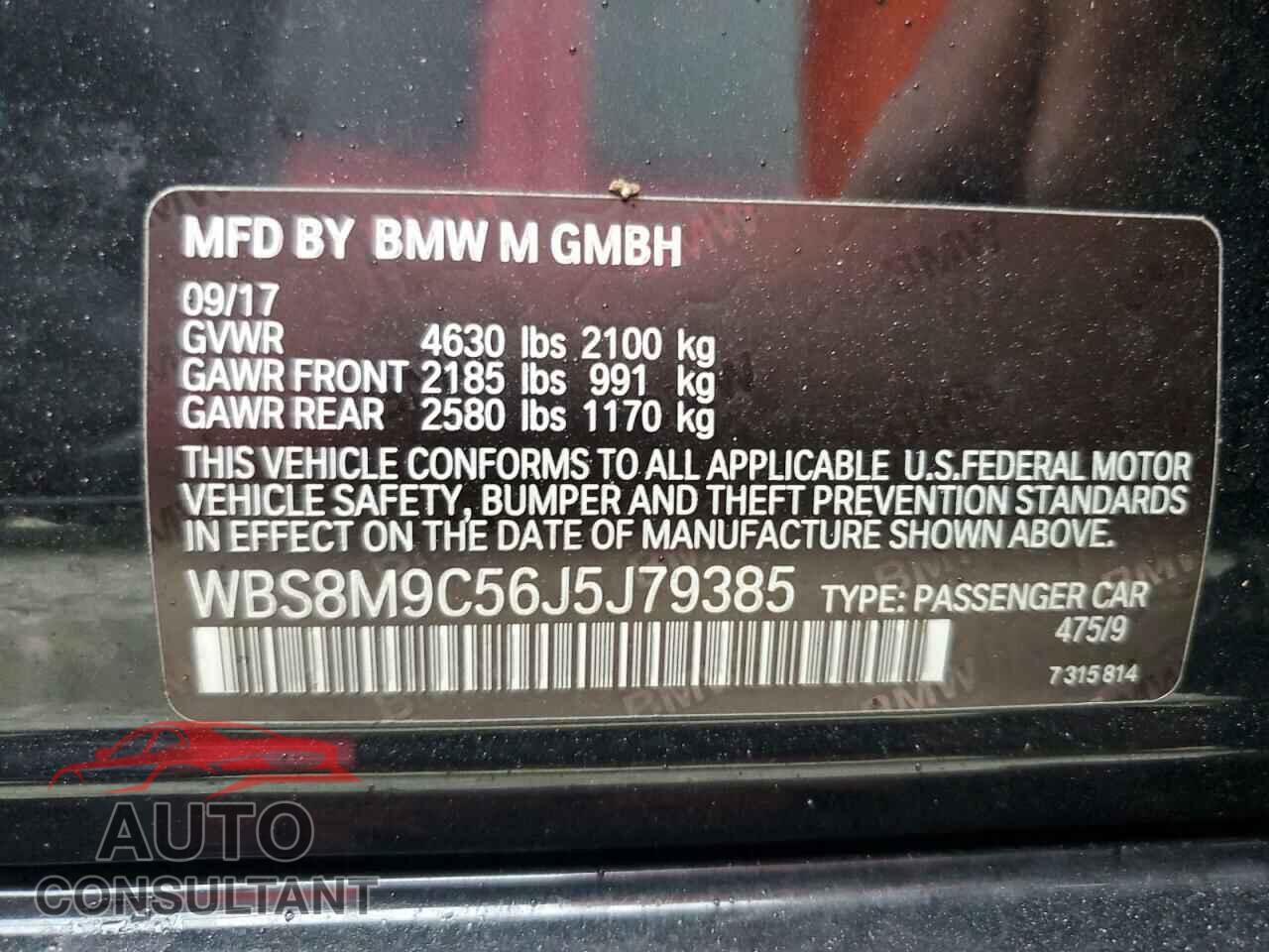 BMW M3 2018 - WBS8M9C56J5J79385