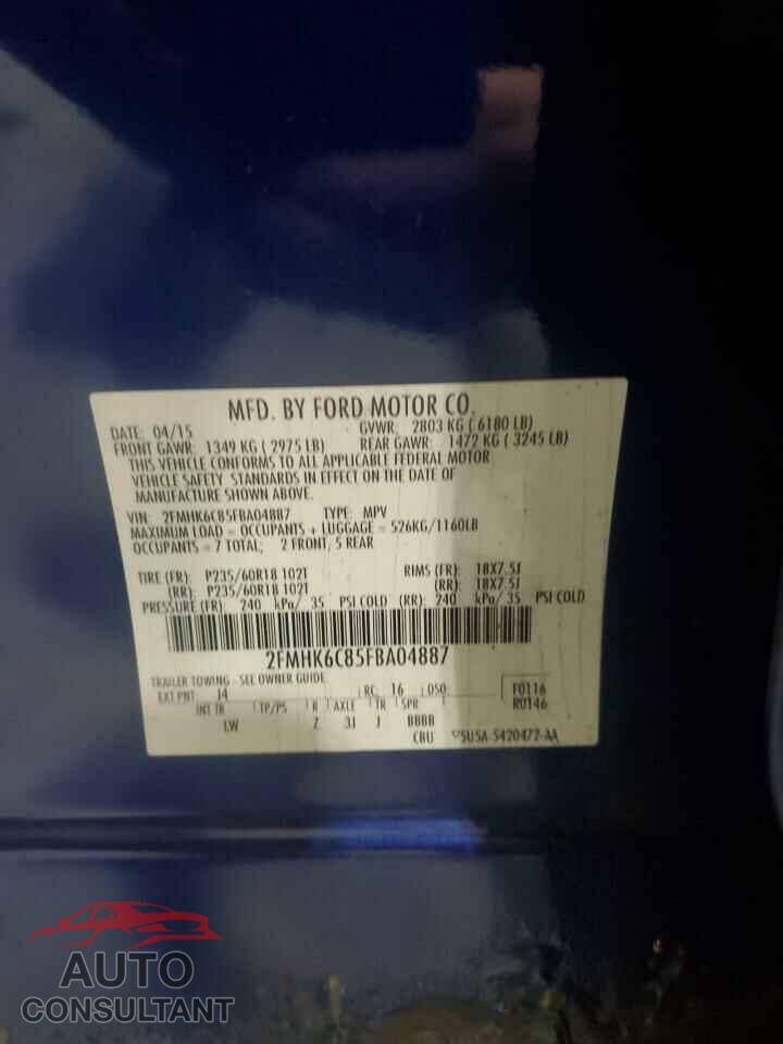 FORD FLEX 2015 - 2FMHK6C85FBA04887
