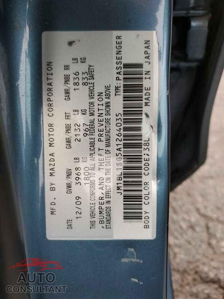 MAZDA 3 2010 - JM1BL1SG5A1264035