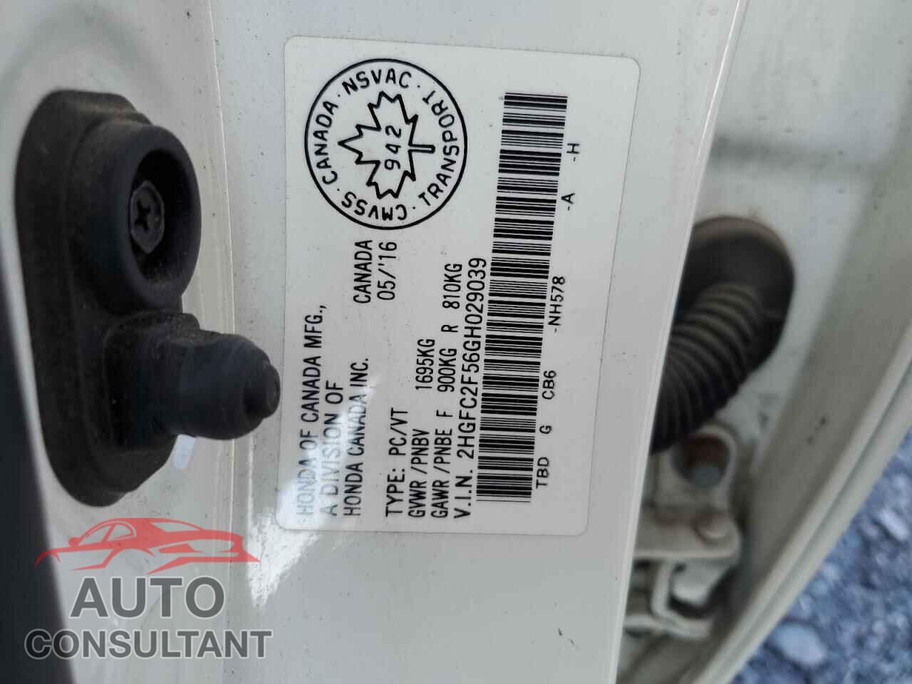 HONDA CIVIC 2016 - 2HGFC2F56GH029039