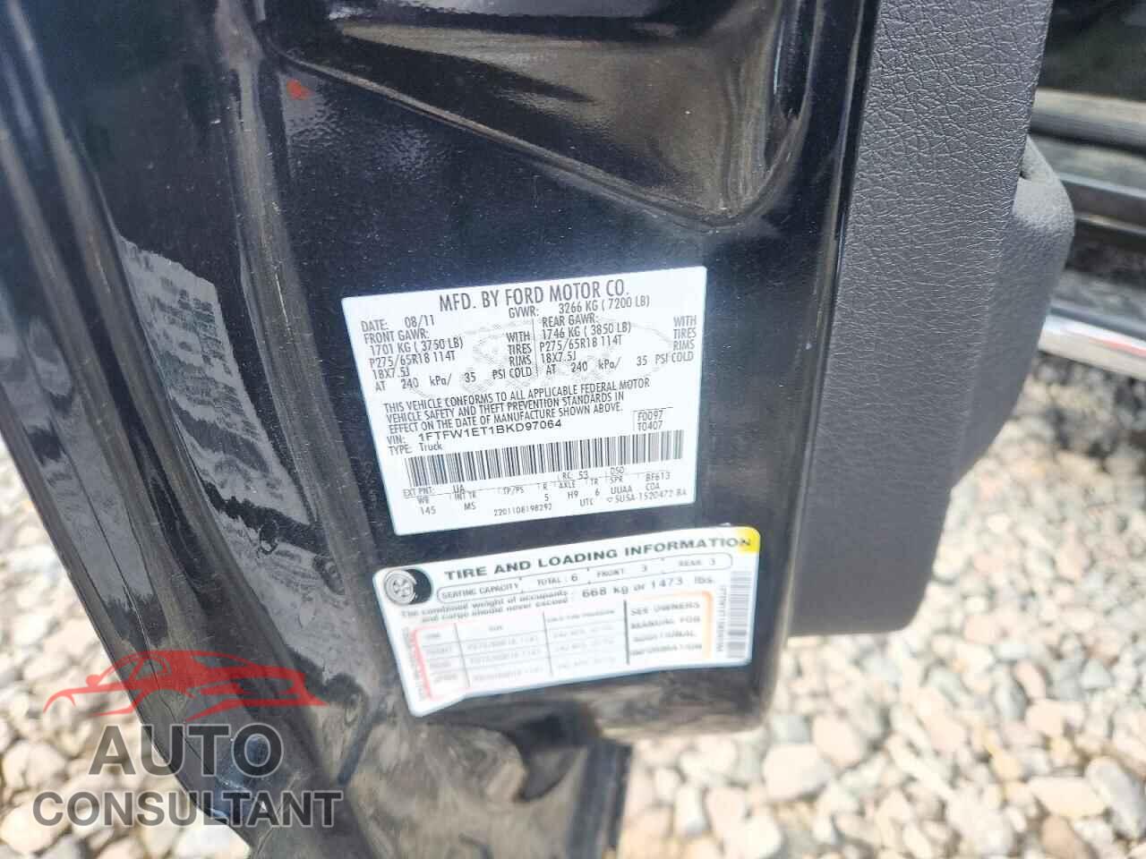 FORD F150 2011 - 1FTFW1ET1BKD97064