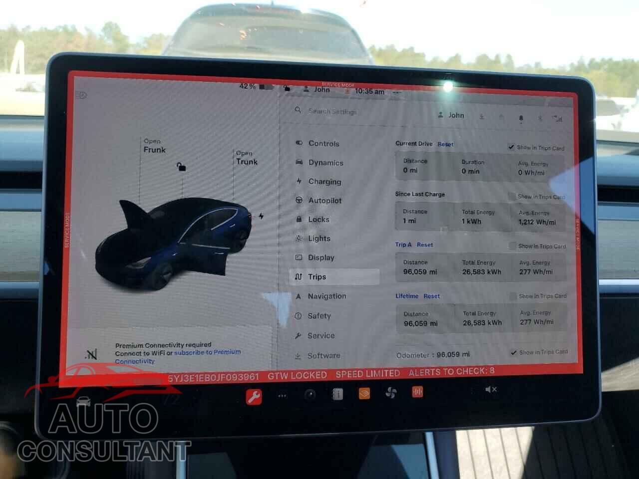 TESLA MODEL 3 2018 - 5YJ3E1EB0JF093961