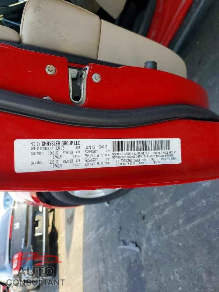DODGE JOURNEY 2012 - 3C4PDCBB3CT356064