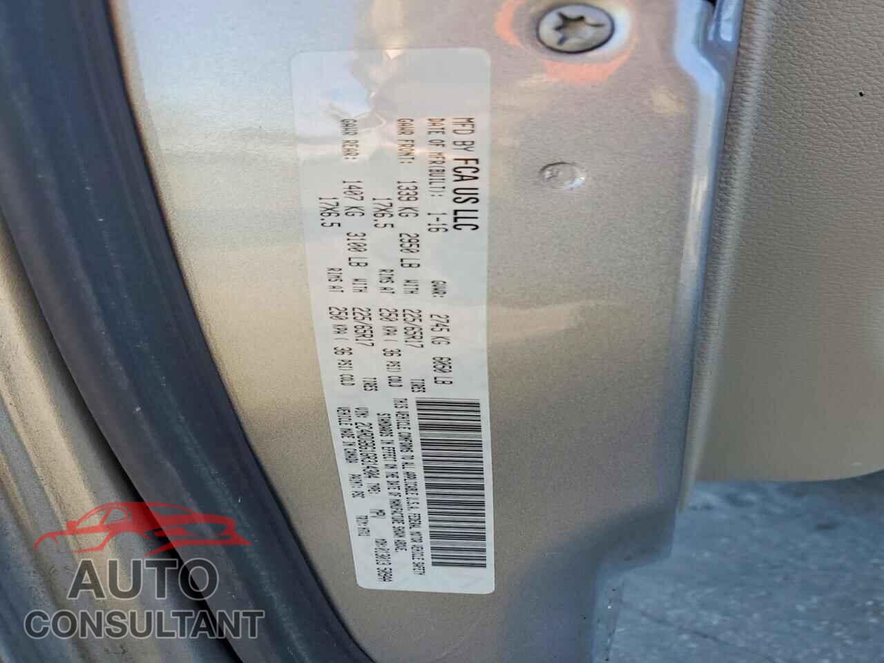 DODGE CARAVAN 2016 - 2C4RDGBG1GR314304