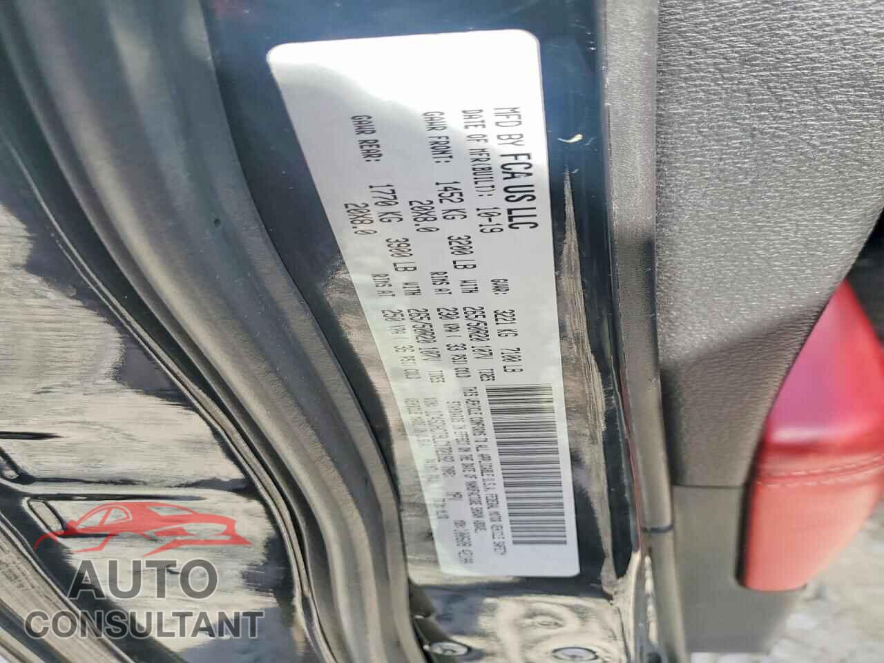 DODGE DURANGO 2020 - 1C4SDHCT9LC172192