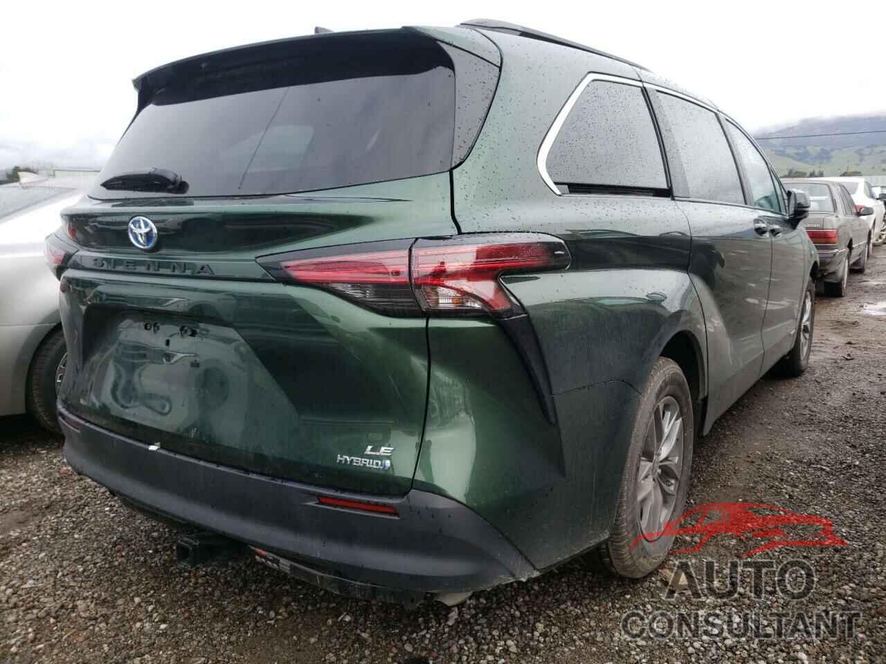 TOYOTA SIENNA 2021 - 5TDBRKEC3MS008626