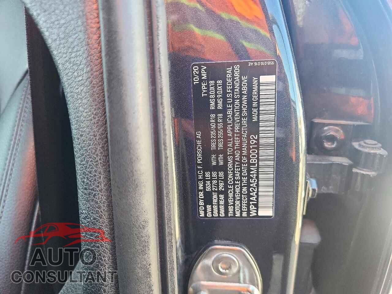 PORSCHE MACAN 2021 - WP1AA2A54MLB00192