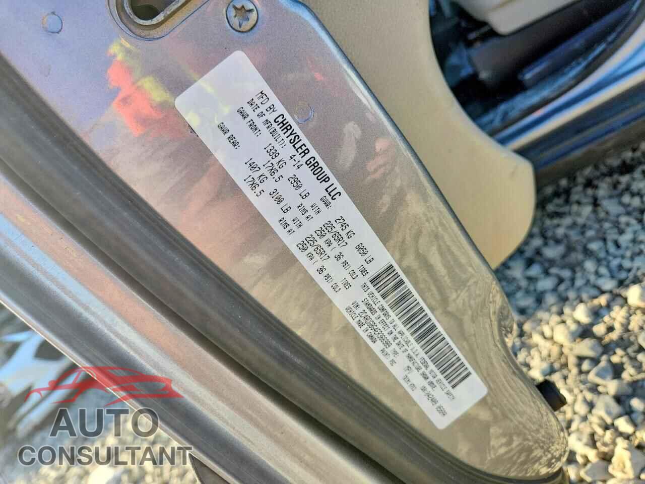 DODGE CARAVAN 2014 - 2C4RDGBG4ER366989