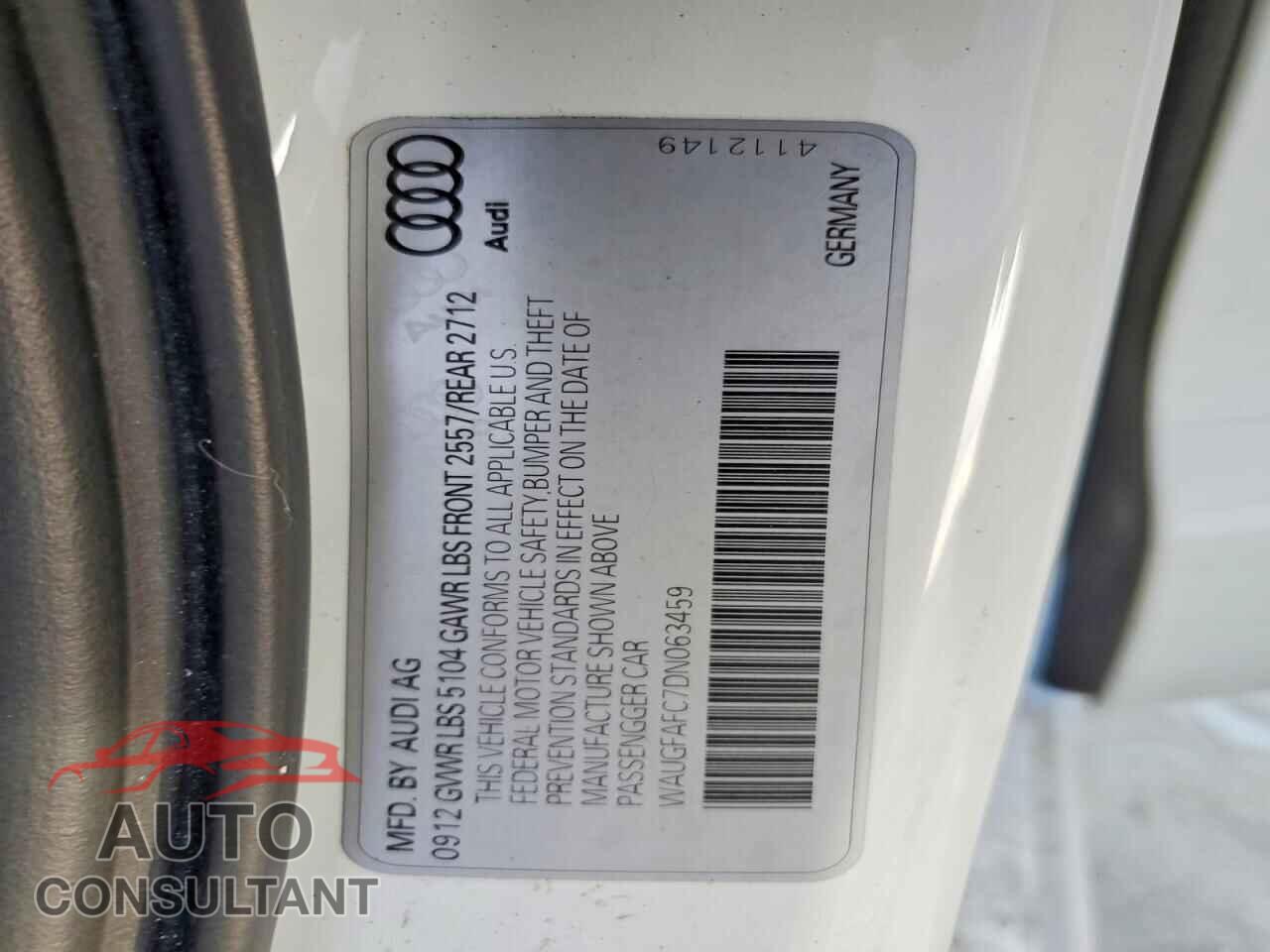 AUDI A6 2013 - WAUGFAFC7DN063459