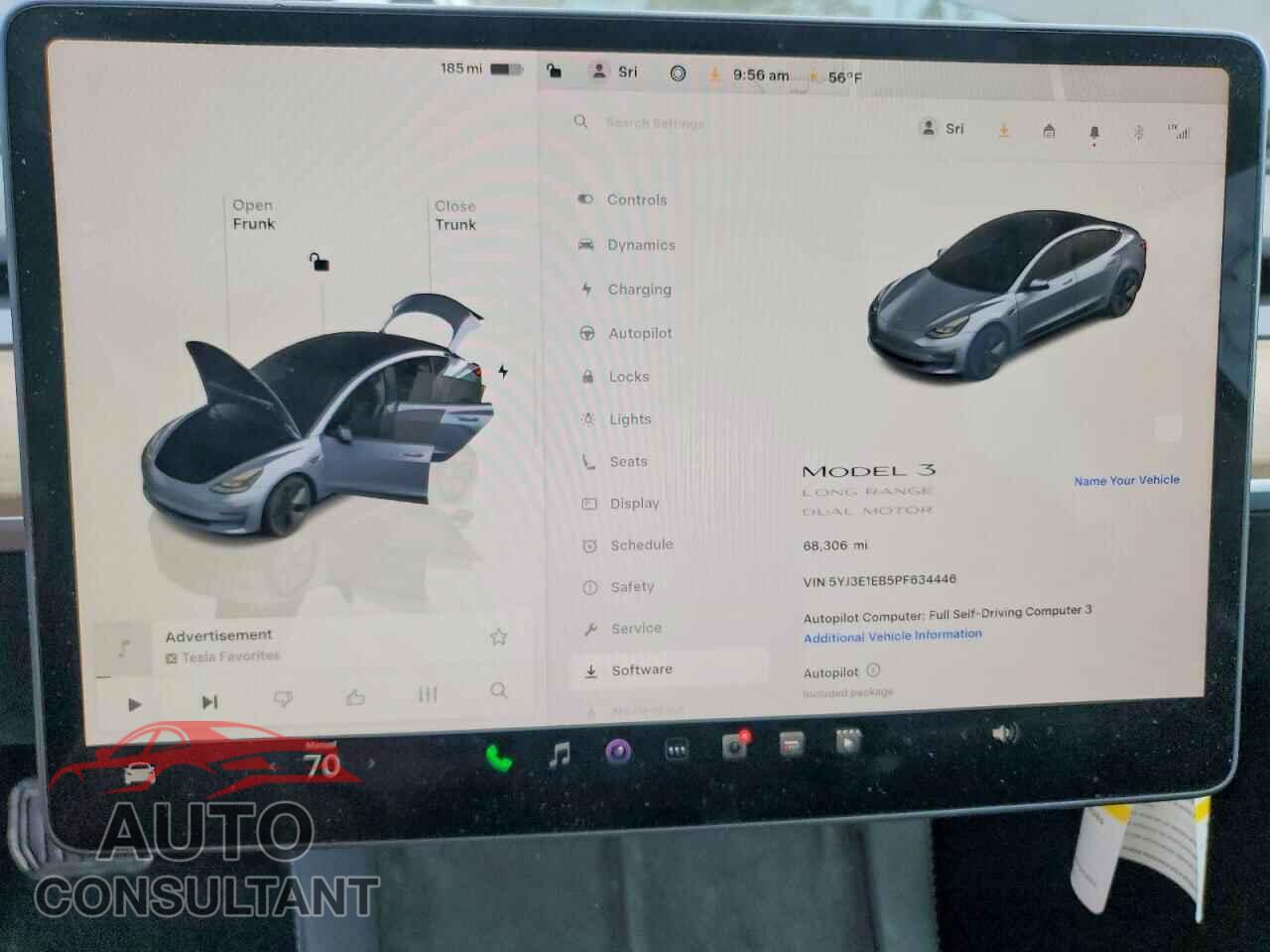 TESLA MODEL 3 2023 - 5YJ3E1EB5PF634446