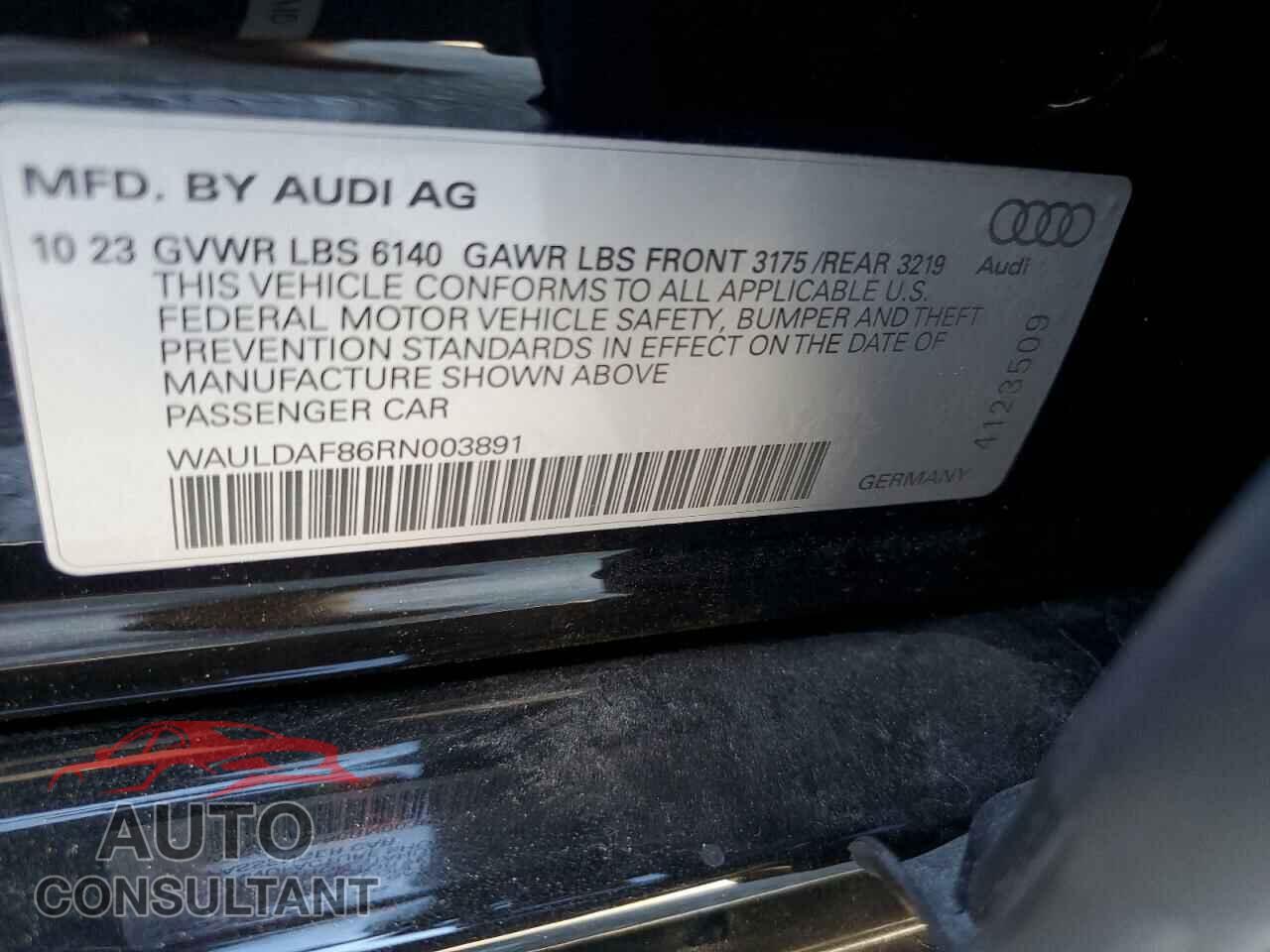 AUDI A8 2024 - WAULDAF86RN003891