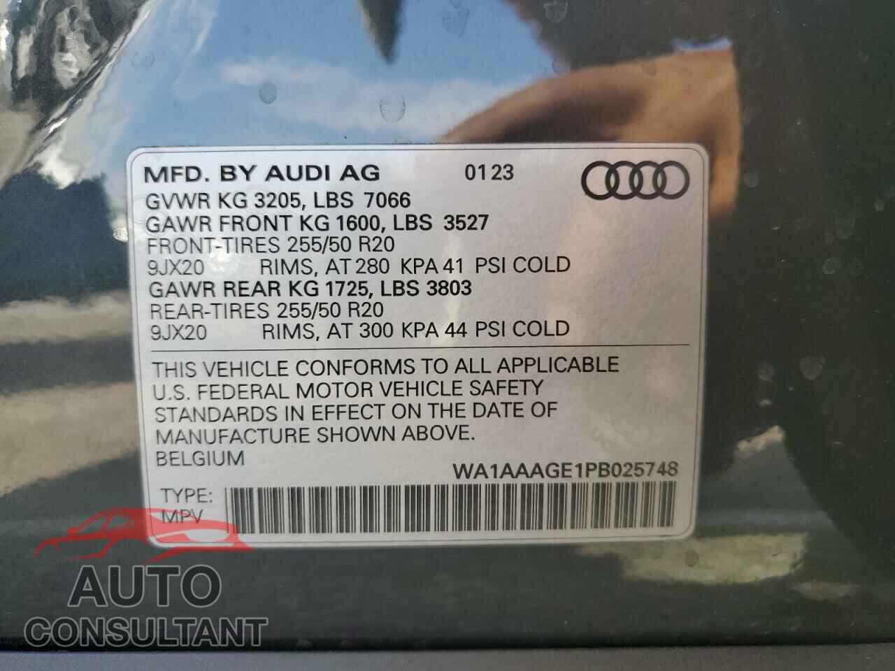 AUDI E-TRON 2023 - WA1AAAGE1PB025748