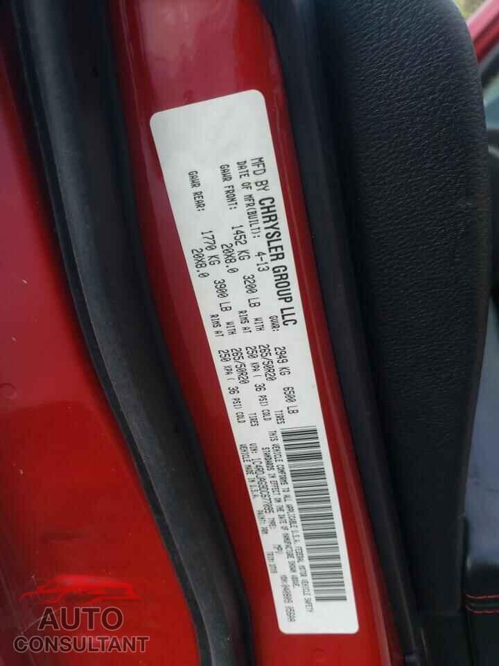 DODGE DURANGO 2013 - 1C4RDJAG9DC677095
