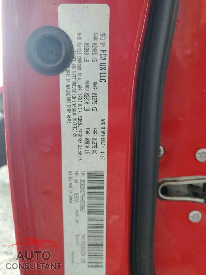 DODGE CHARGER 2017 - 2C3CDXCTXHH545862