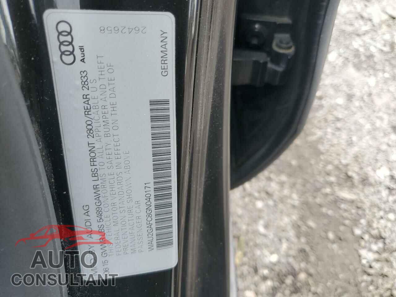 AUDI A7 2016 - WAU2GAFC8GN040171