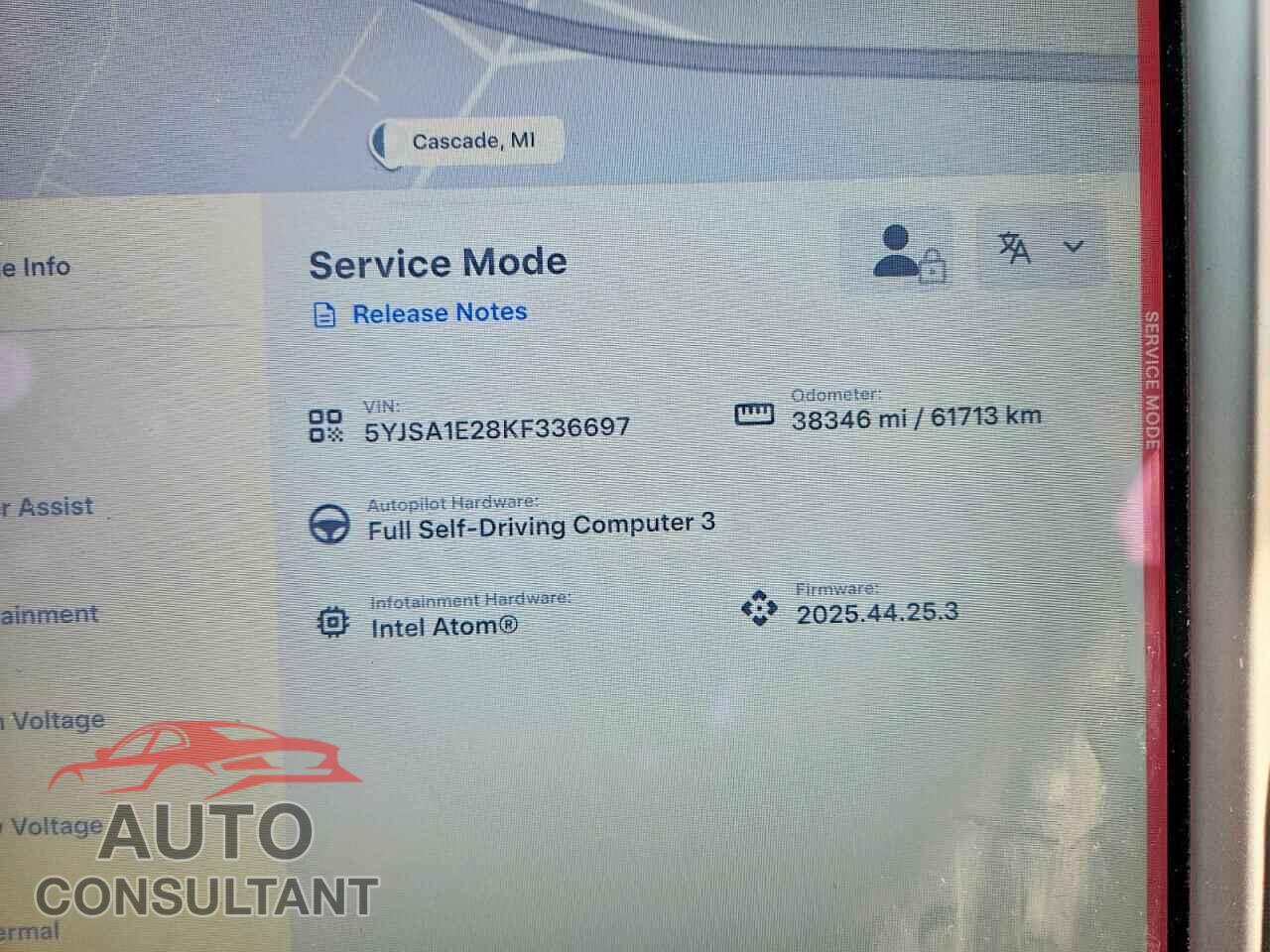 TESLA MODEL S 2019 - 5YJSA1E28KF336697