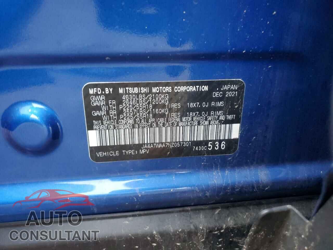 MITSUBISHI ECLIPSE 2022 - JA4ATWAA7NZ057301