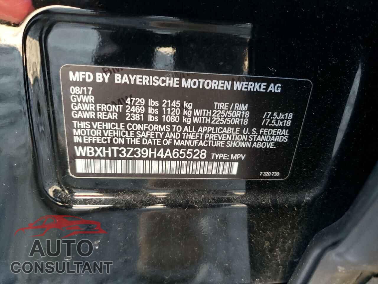 BMW X1 2017 - WBXHT3Z39H4A65528