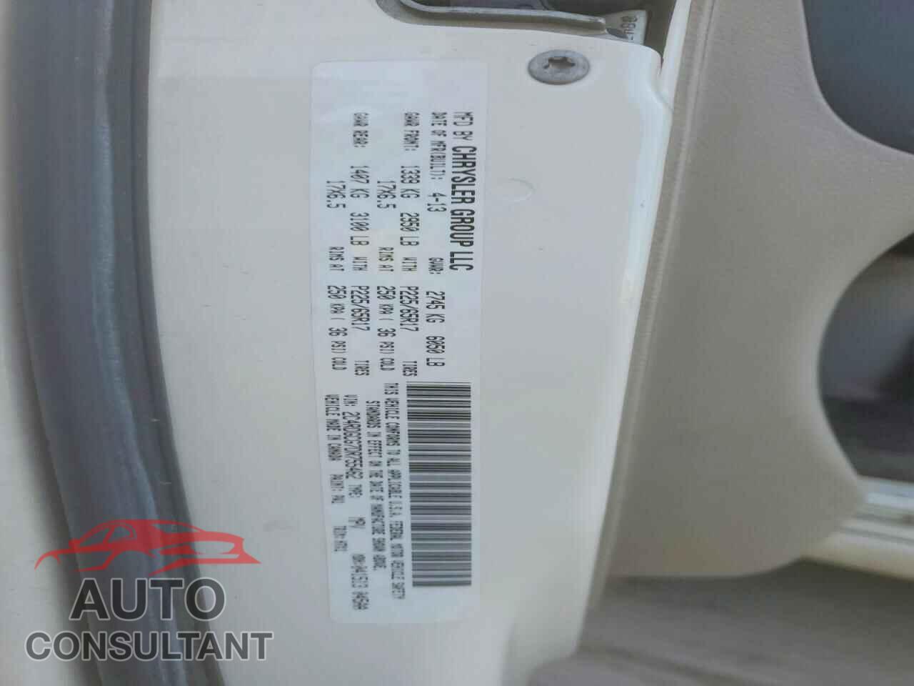 DODGE CARAVAN 2013 - 2C4RDGCG7DR755462