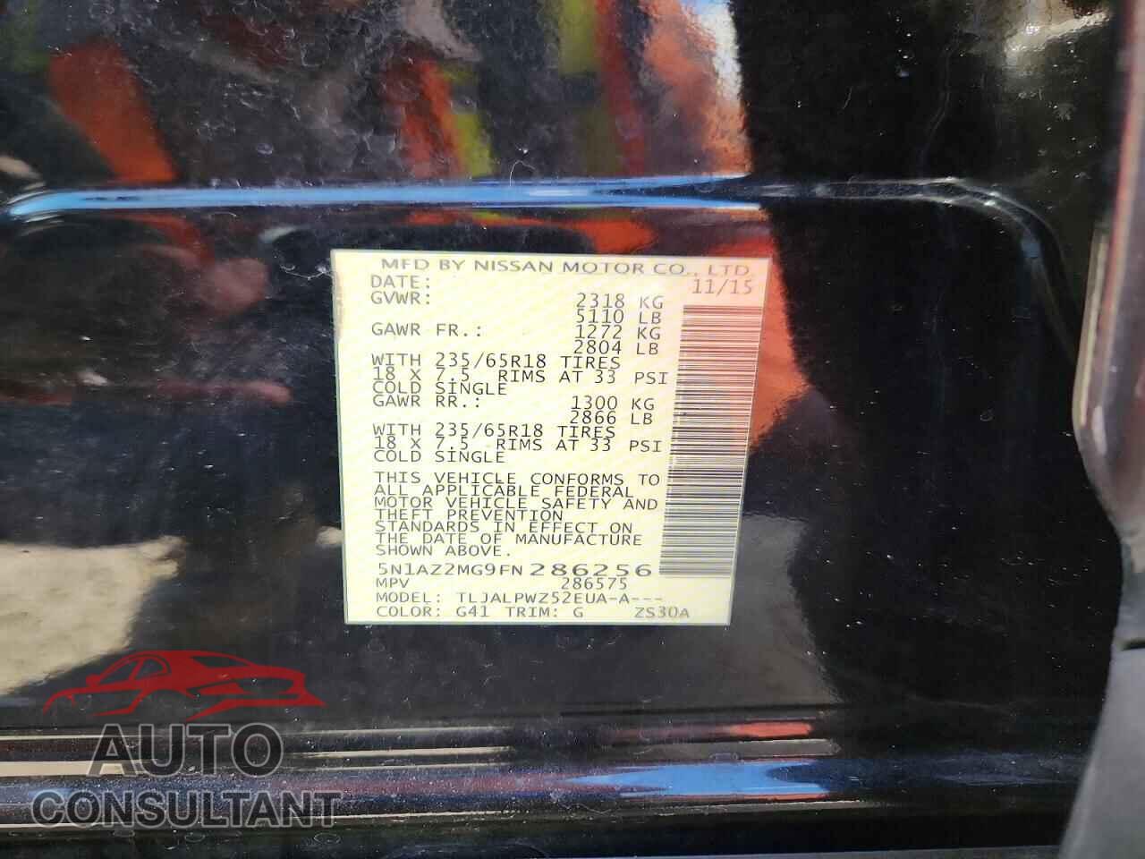 NISSAN MURANO 2015 - 5N1AZ2MG9FN286256