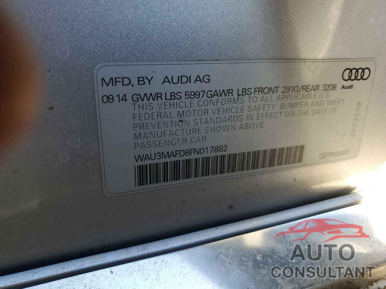 AUDI A8 2015 - WAU3MAFD8FN017882