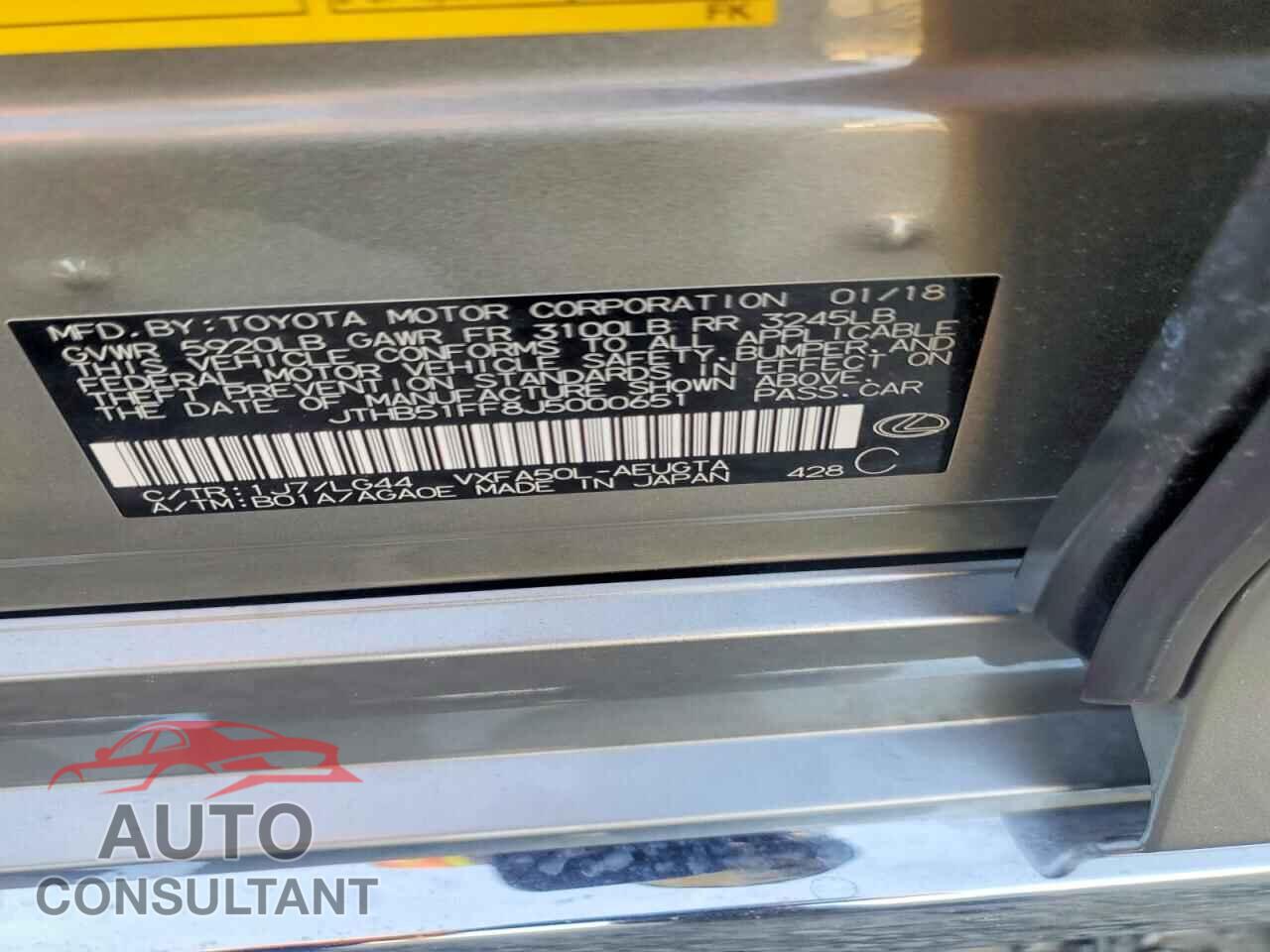 LEXUS LS500 2018 - JTHB51FF8J5000651