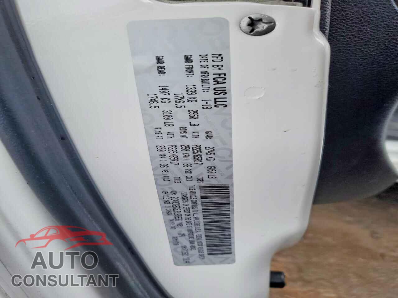 DODGE CARAVAN 2018 - 2C4RDGBG5JR165936