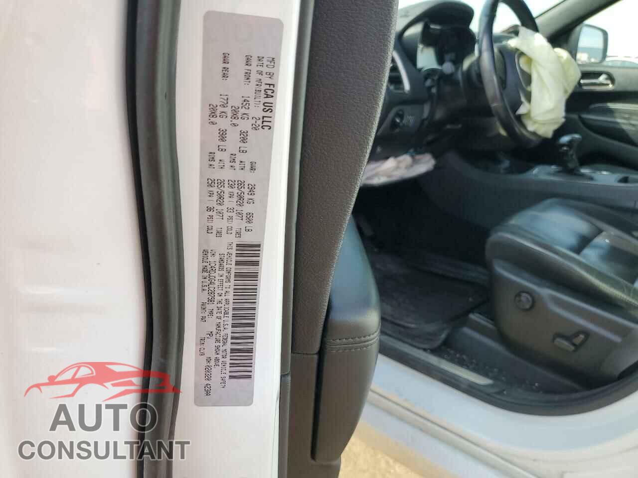 DODGE DURANGO 2020 - 1C4RDJDG4LC287581