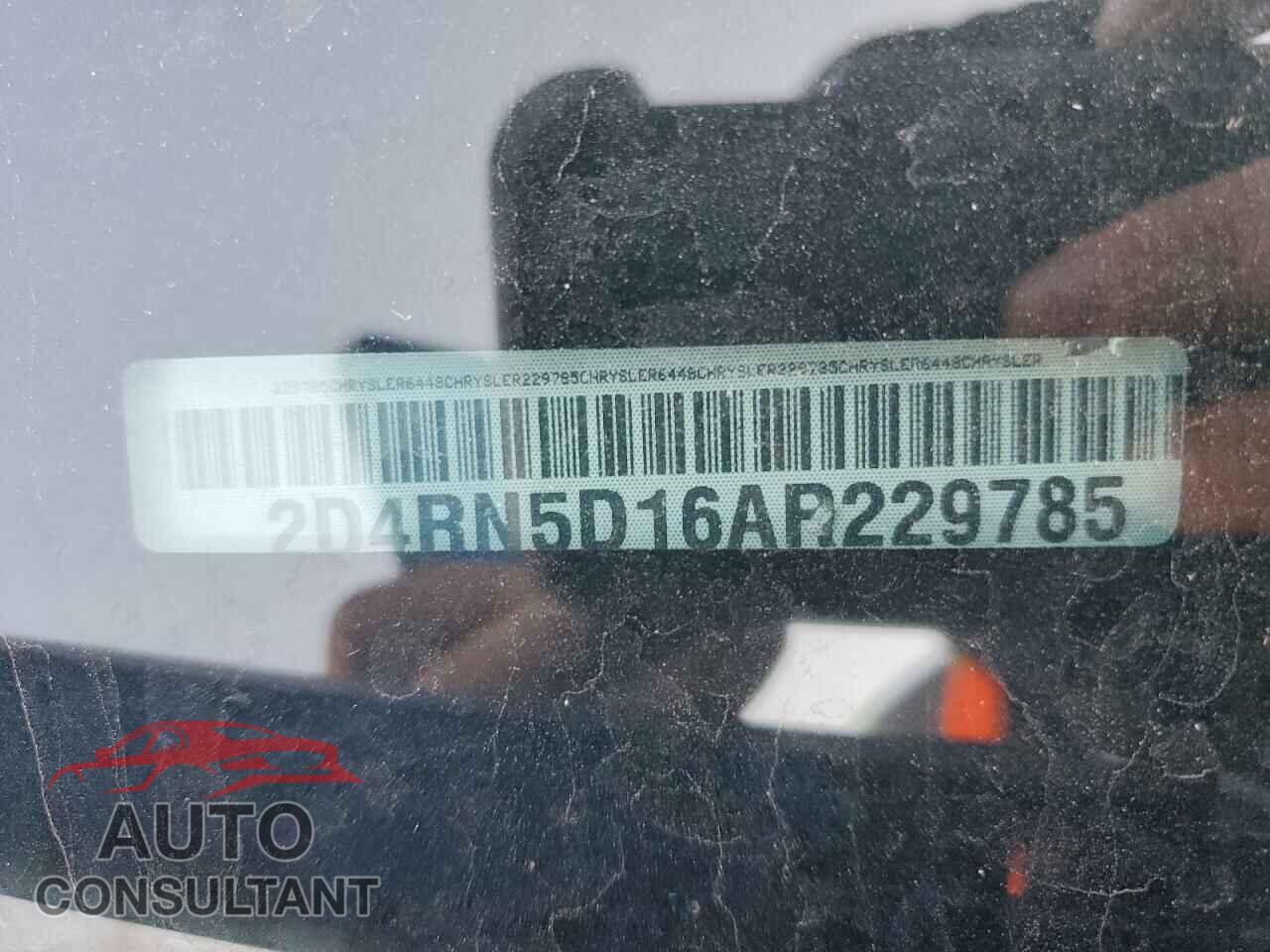 DODGE CARAVAN 2010 - 2D4RN5D16AR229785