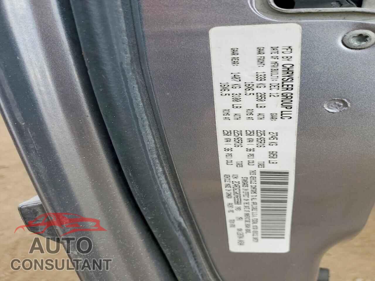 DODGE CARAVAN 2013 - 2C4RDGCG0DR655980