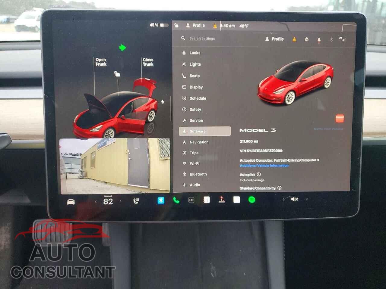 TESLA MODEL 3 2022 - 5YJ3E1EA9NF370099