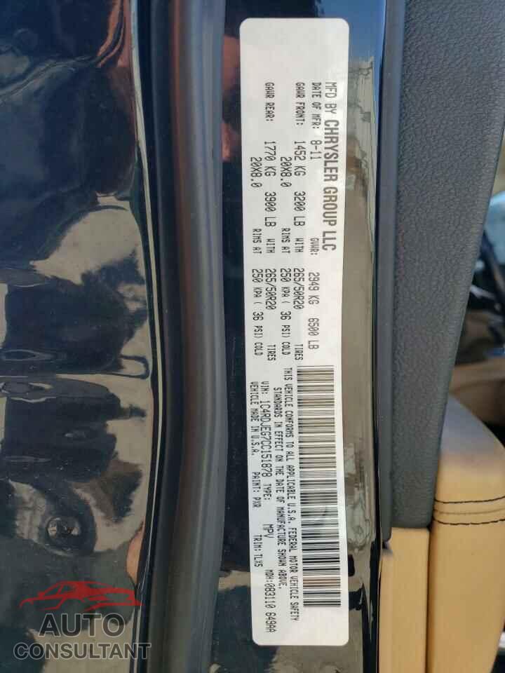 DODGE DURANGO 2012 - 1C4RDJEG7CC151878