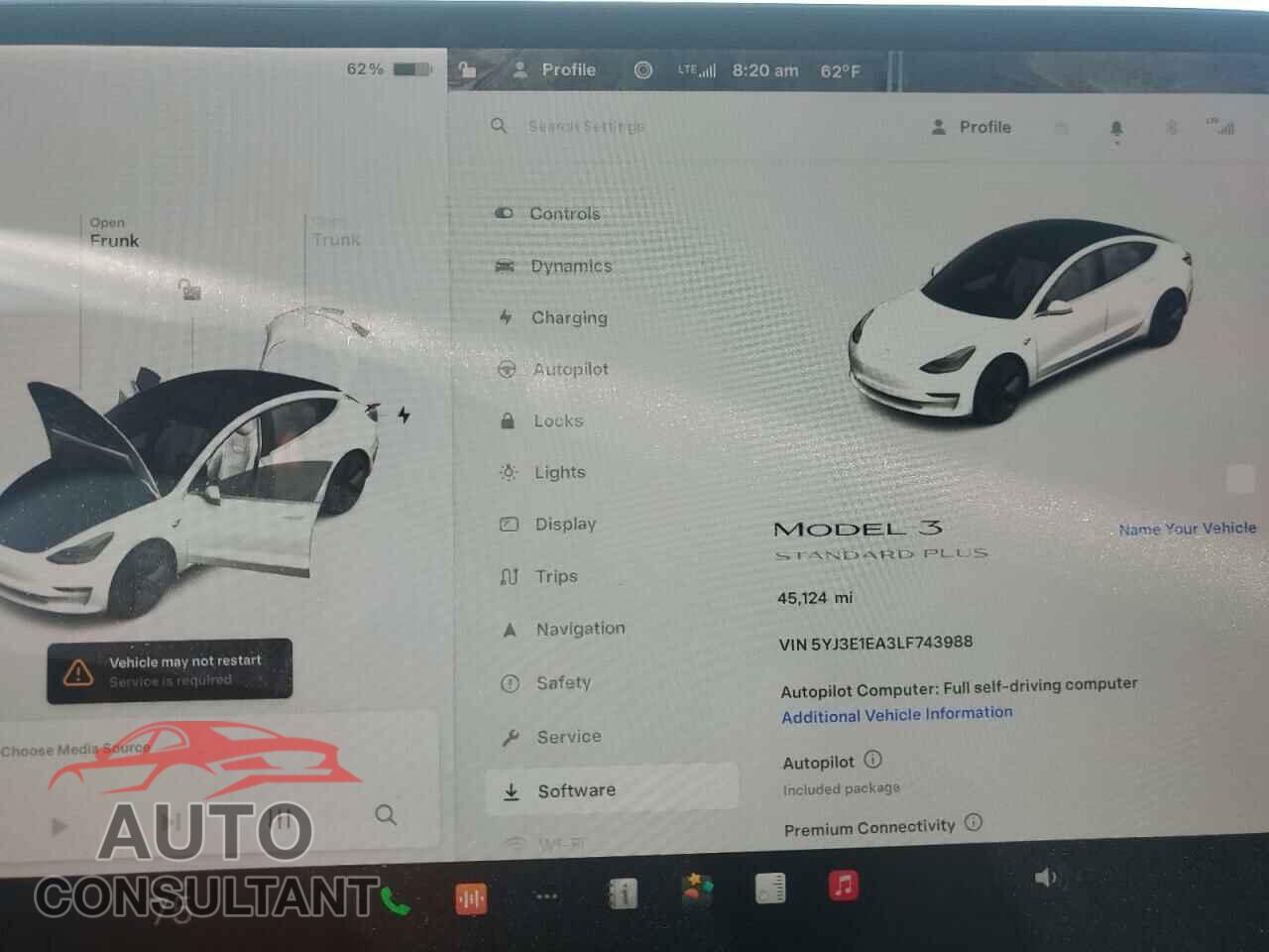 TESLA MODEL 3 2020 - 5YJ3E1EA3LF743988