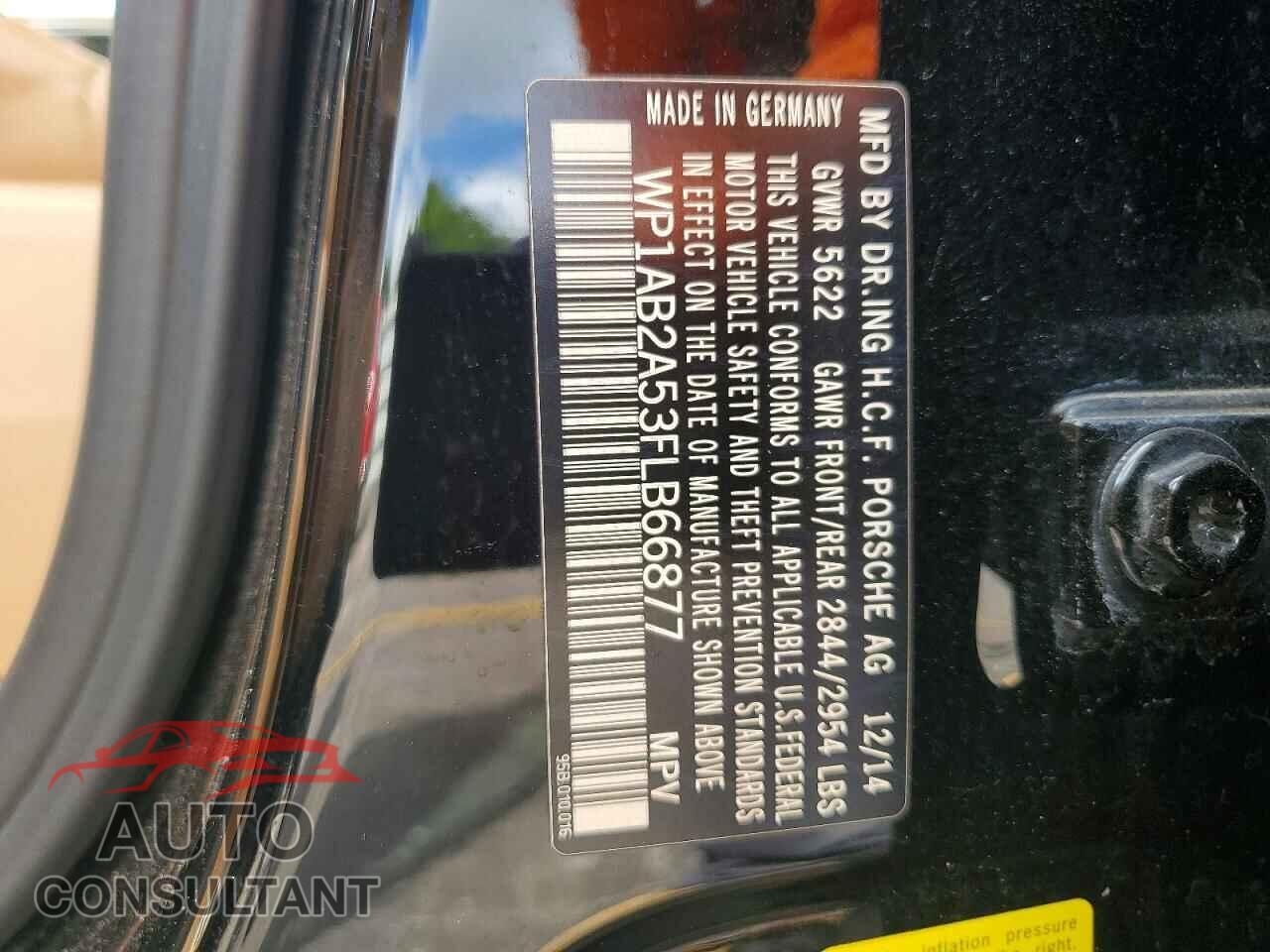 PORSCHE MACAN 2015 - WP1AB2A53FLB66877