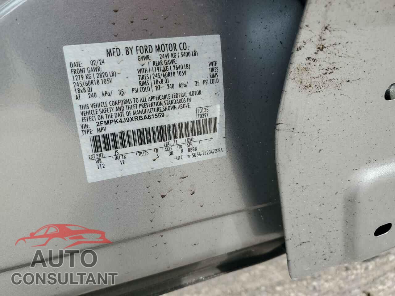 FORD EDGE 2024 - 2FMPK4J9XRBA81559
