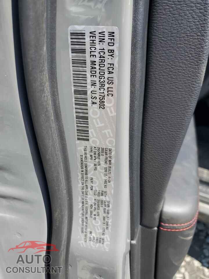 DODGE DURANGO 2024 - 1C4RDJDG3RC175802