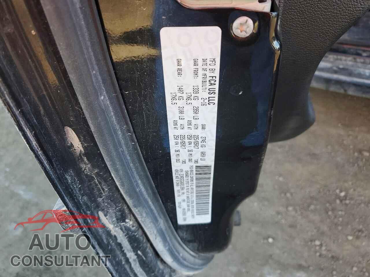 DODGE CARAVAN 2016 - 2C4RDGEG0GR313804