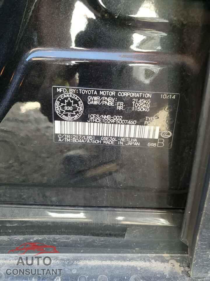 LEXUS IS 2015 - JTHCE1D29F5007460
