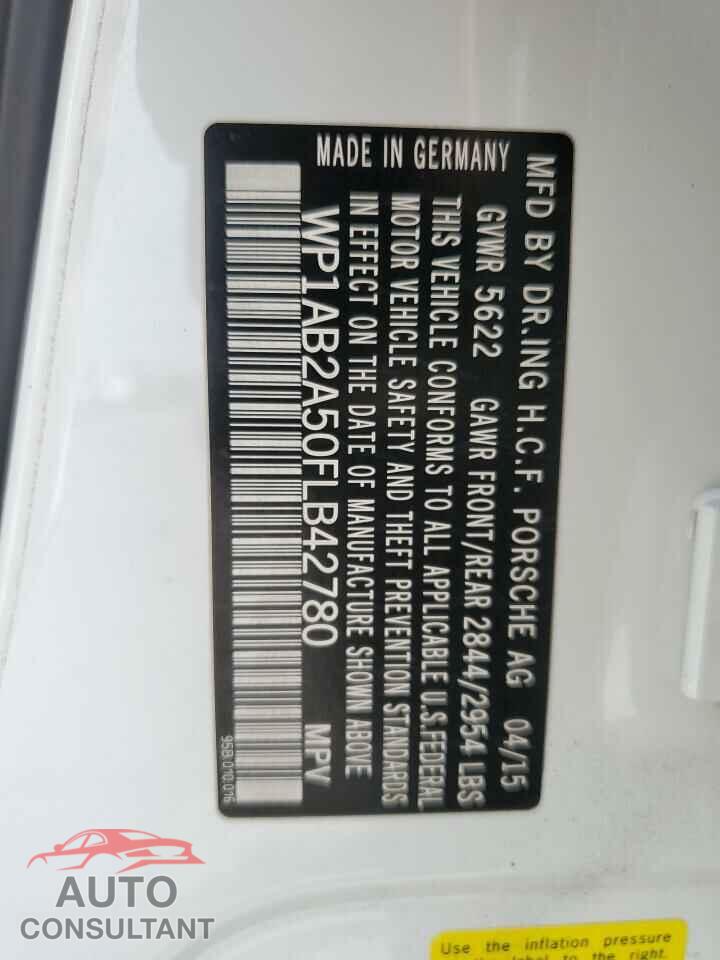 PORSCHE MACAN 2015 - WP1AB2A50FLB42780