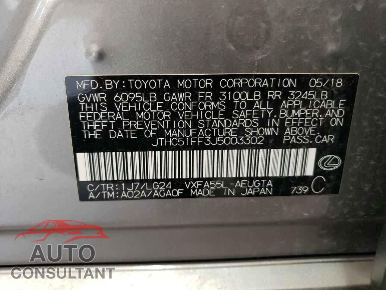 LEXUS LS500 2018 - JTHC51FF3J5003302