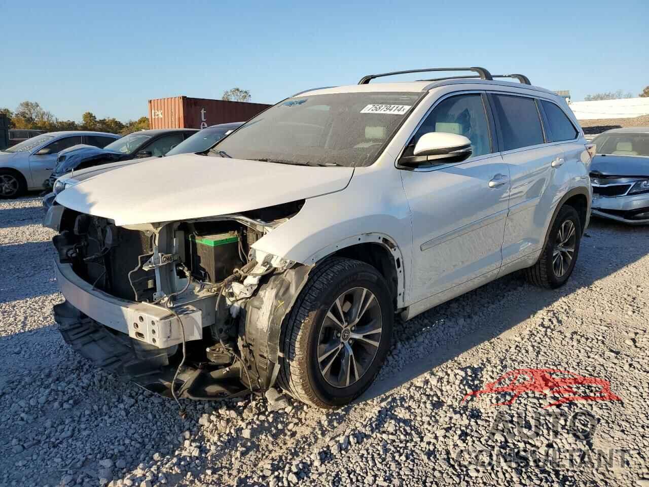 TOYOTA HIGHLANDER 2016 - 5TDKKRFH8GS142236