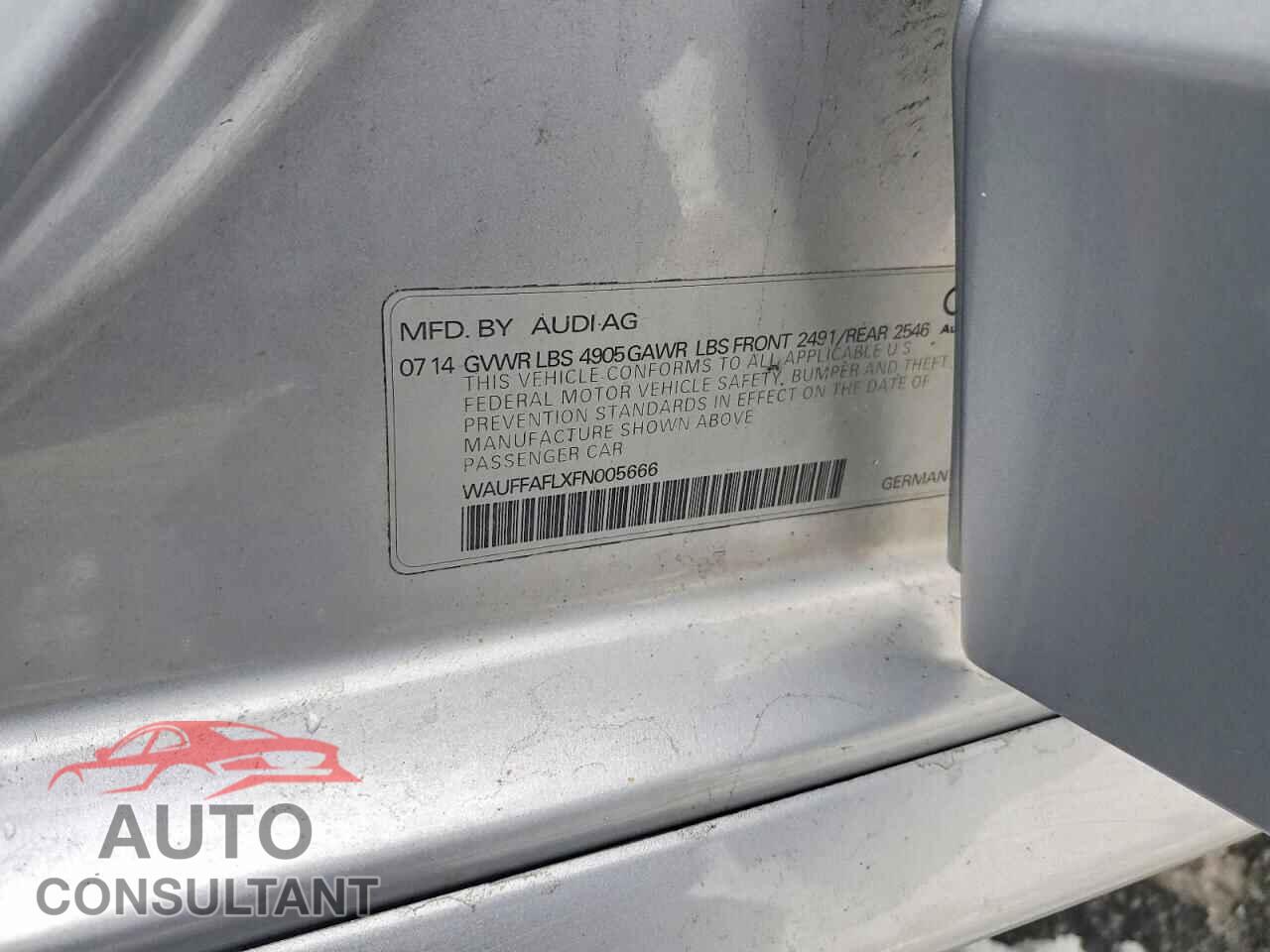 AUDI A4 2015 - WAUFFAFLXFN005666