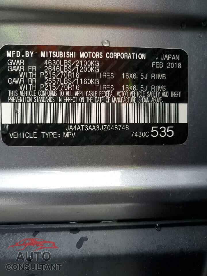 MITSUBISHI ECLIPSE 2018 - JA4AT3AA3JZ048748