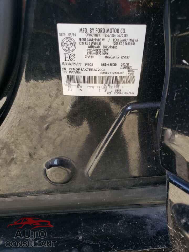 FORD EDGE 2014 - 2FMDK4AK7EBA72995