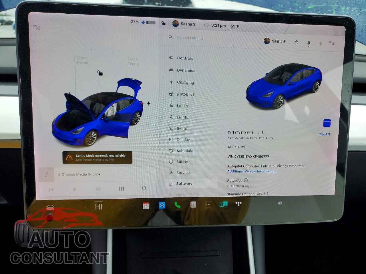 TESLA MODEL 3 2019 - 5YJ3E1EAXKF486777