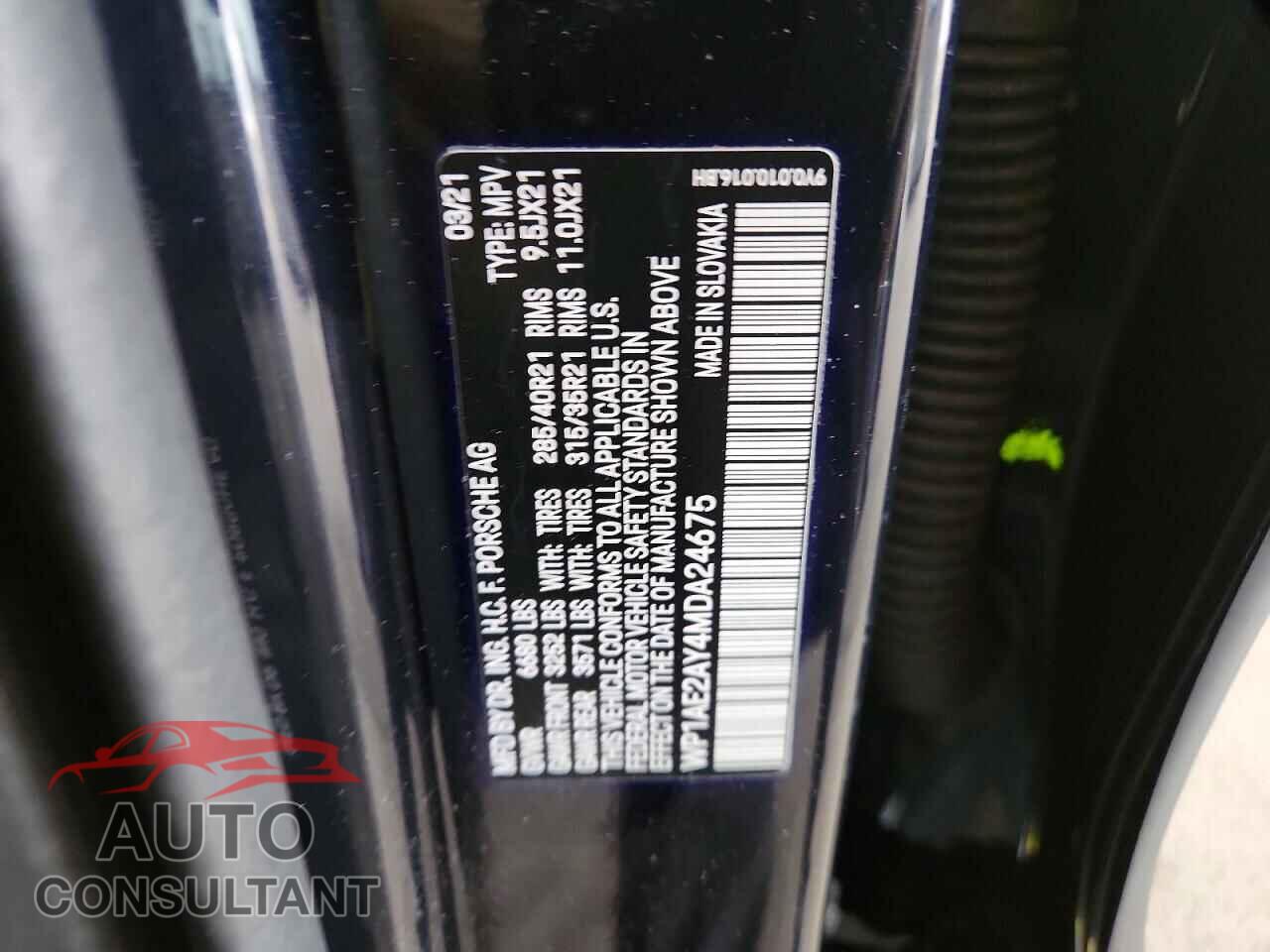 PORSCHE CAYENNE 2021 - WP1AE2AY4MDA24675