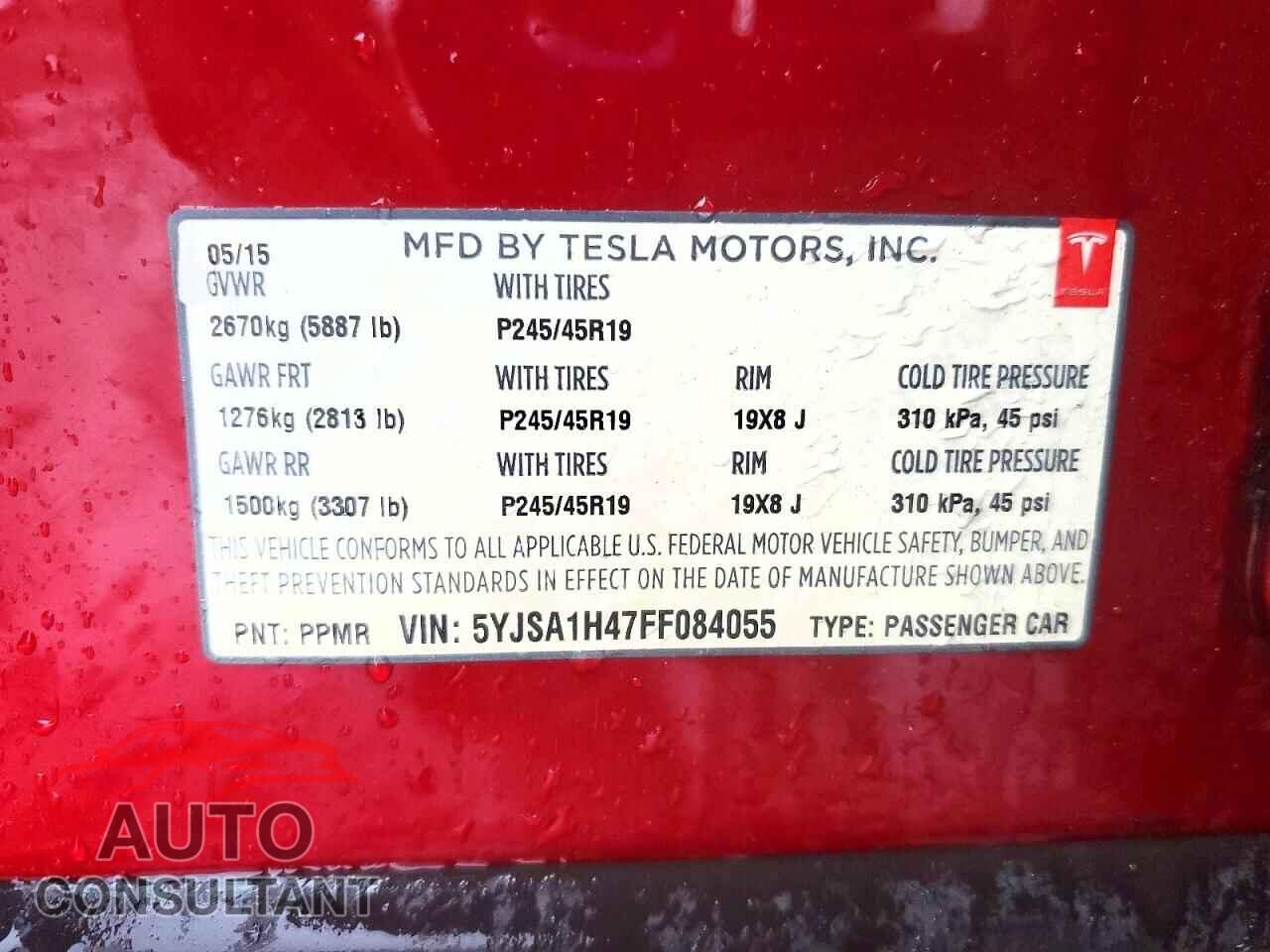 TESLA MODEL S 2015 - 5YJSA1H47FF084055
