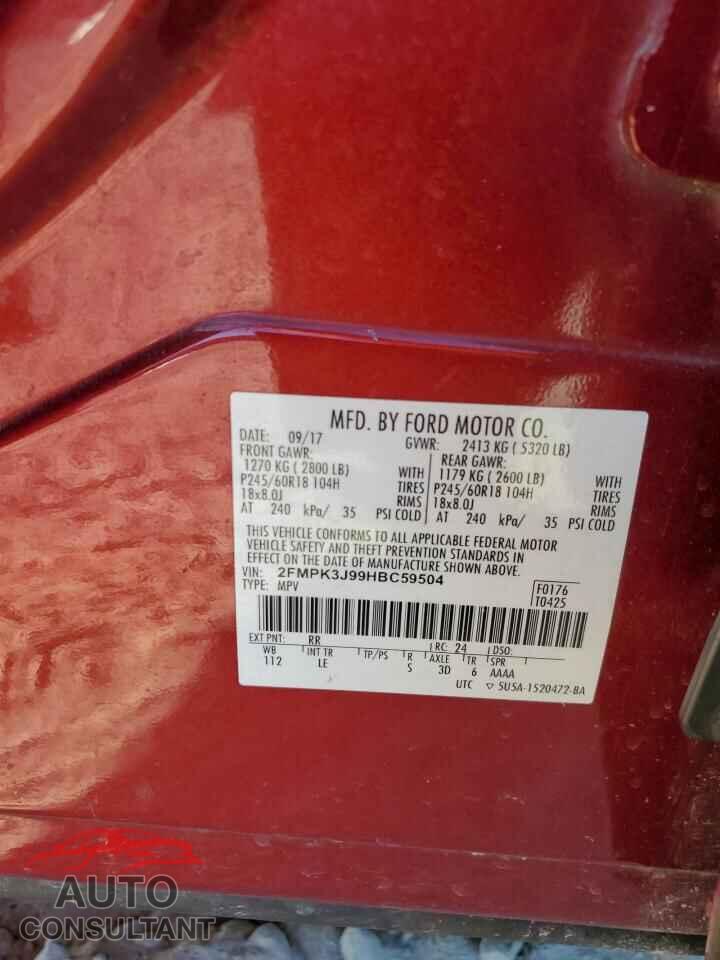 FORD EDGE 2017 - 2FMPK3J99HBC59504