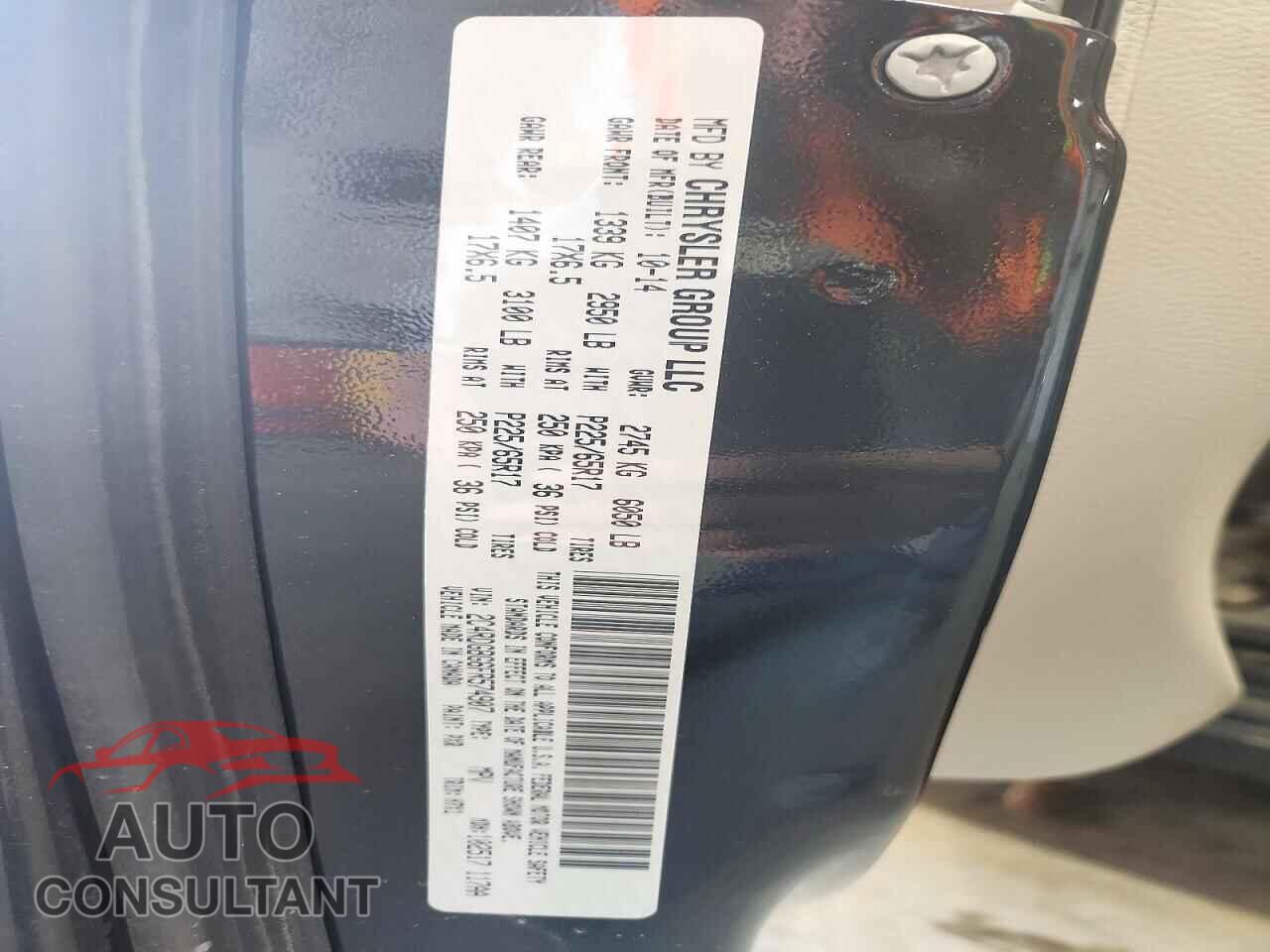 DODGE CARAVAN 2015 - 2C4RDGBG6FR574907