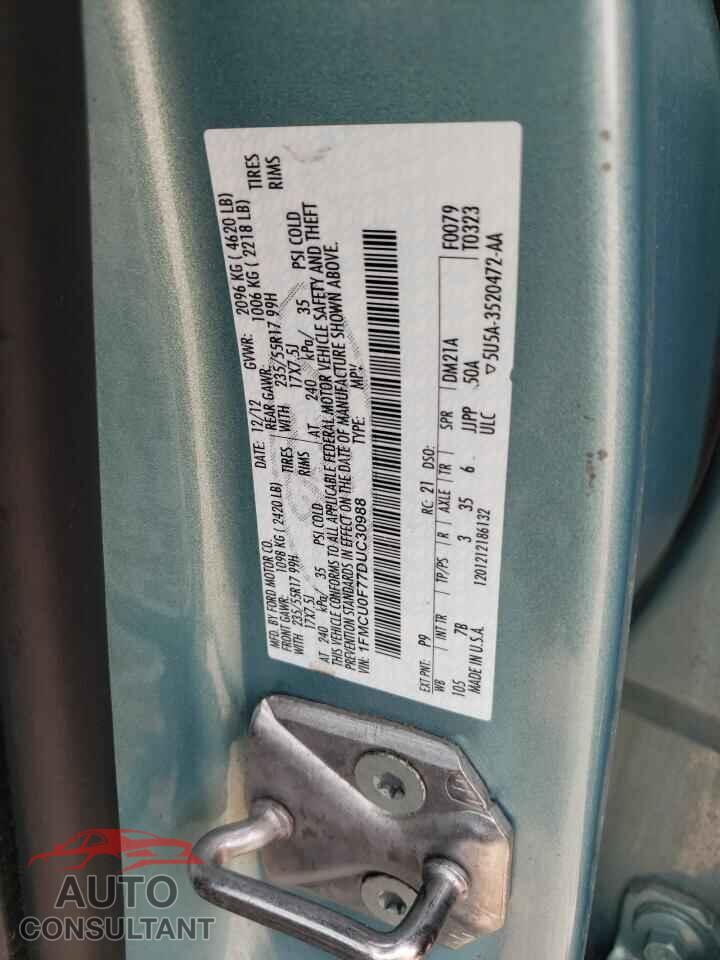 FORD ESCAPE 2013 - 1FMCU0F77DUC30988